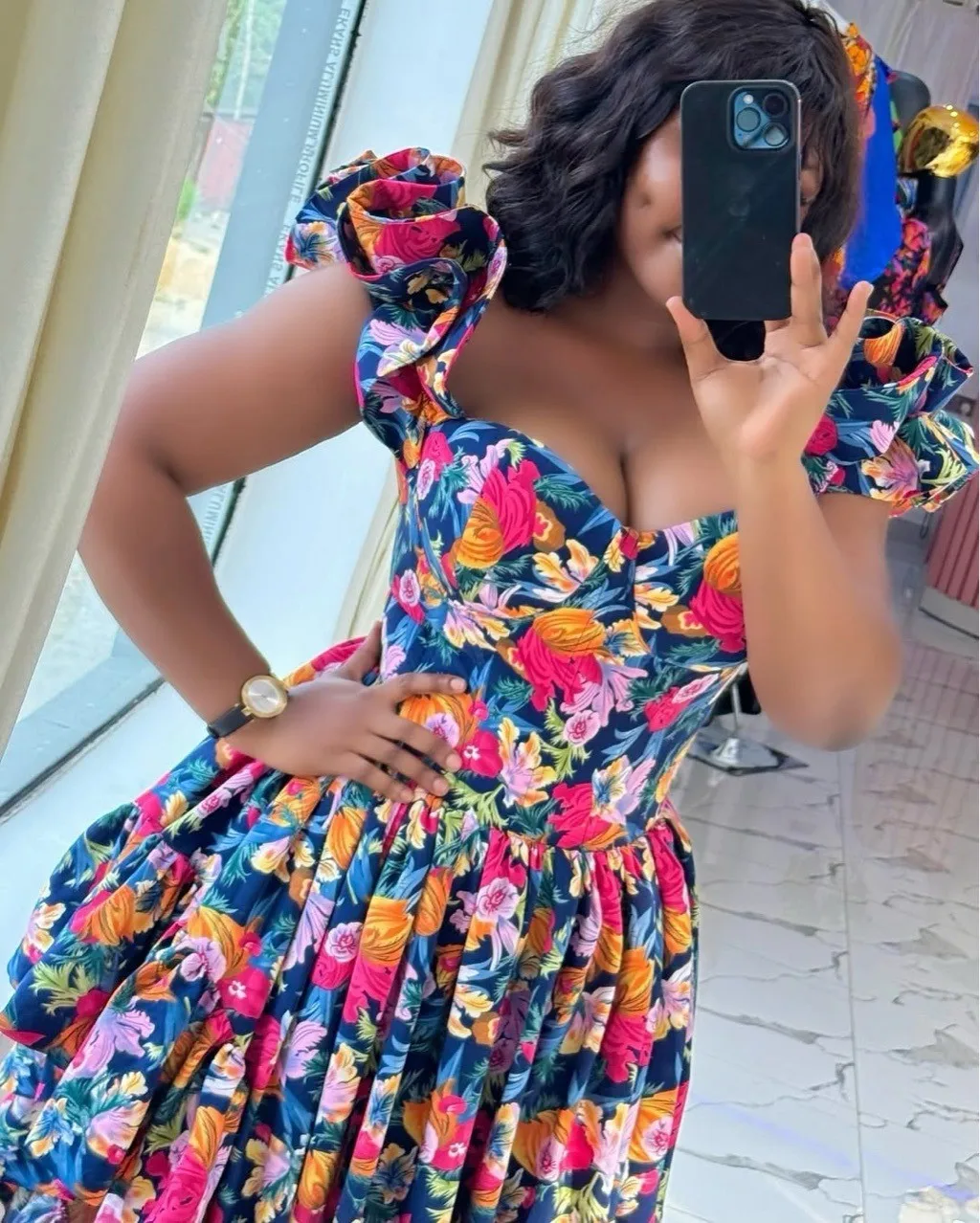 

Spring Summer Trend Asymmetric Stunning Flower Print Dresses For Every Occasion Women Elegant V-neck Pleated Casual Strap Dress