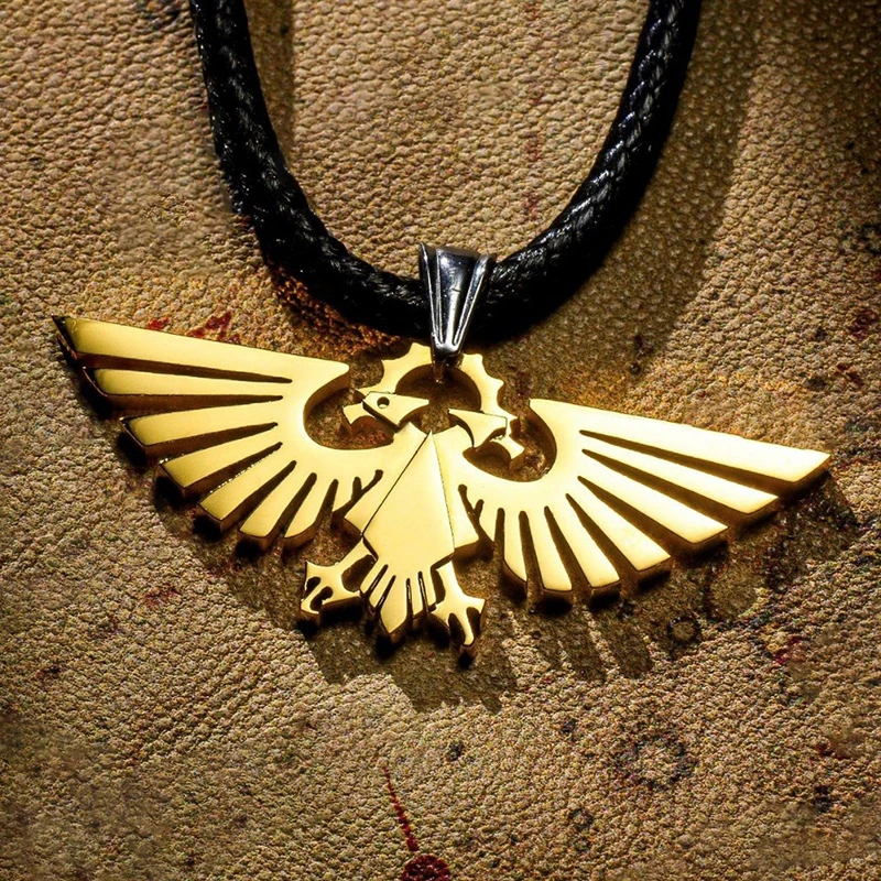 Star Casting Warhammer 40K Surrounding Empire Eagle Necklace Men Pendant Jewelry Gift