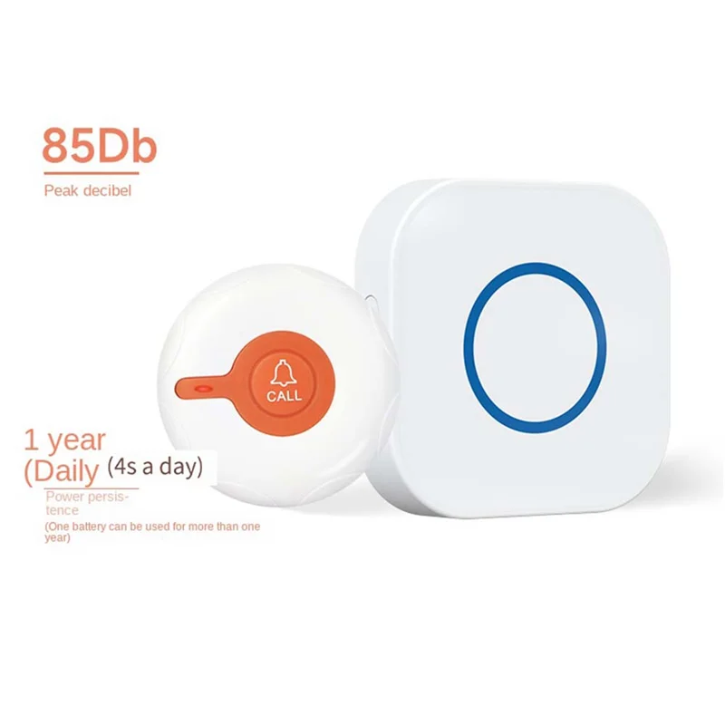 

AM-US Plug Wireless Call Button Pager System 4 Gear 350M For Patient, Elderly, Disabled, Pregnant Woman Assistance