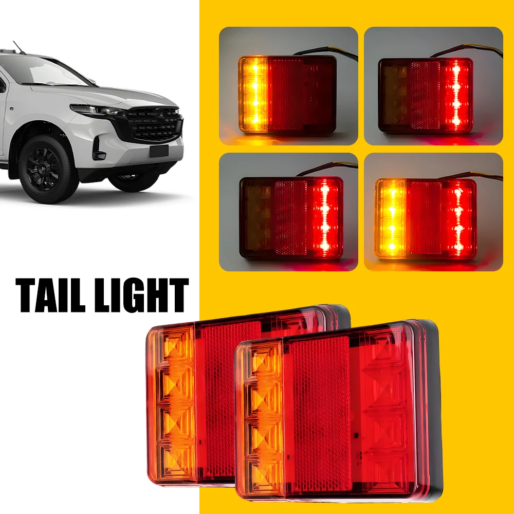 

2Pcs 12V 24V LED Trailer Light Stop Tail Turn Signal Light Driving Lamp for Trailer Truck RV Lighting Upgrade Waterproof IP68