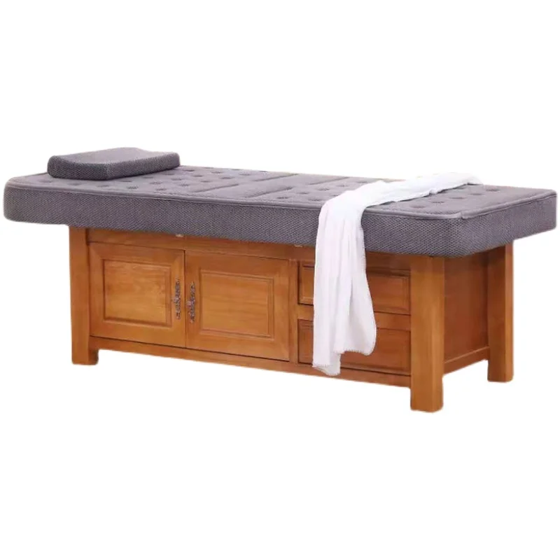 Wooden massage bed with holes for beauty salons, tattoo body bed