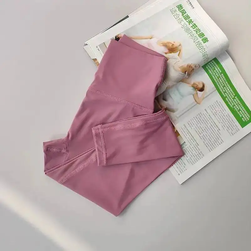 

Брюки для йоги с обнаженной талией для женщин, облегающие быстросохнущие леггинсы с подтяжкой бедер, спортивные колготки с высокой нитью