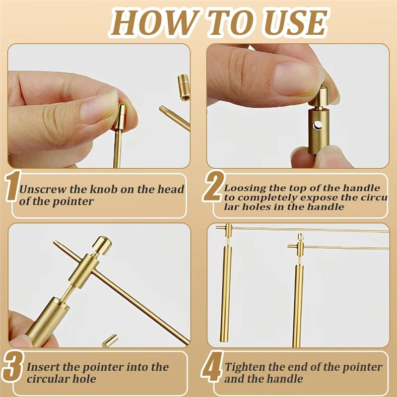 

FORW-Dowsing Rods Copper 1 Pair Smooth Rotation Divining Rods Solid Copper Rods Dowsing Rods Spiritual With Instructions