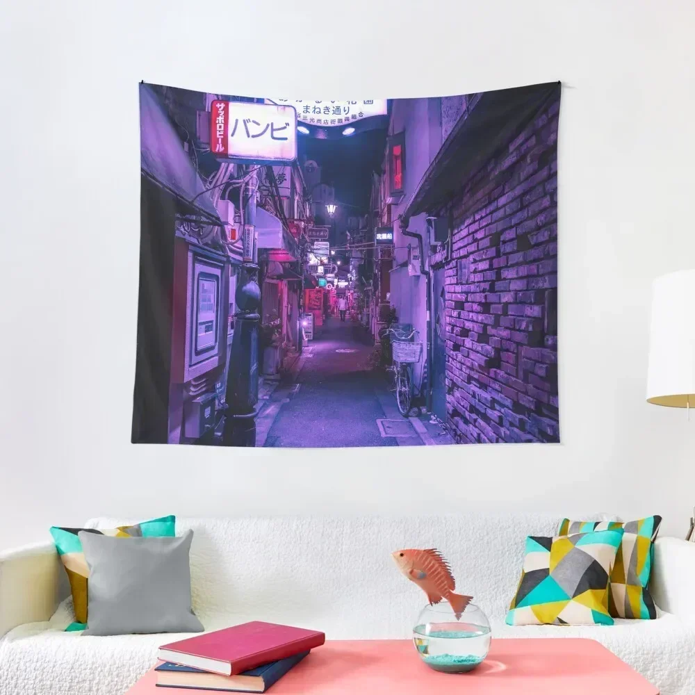 

Purple Hues of Golden Gai Tapestry Art Mural Room Ornaments Tapete For The Wall Tapestry