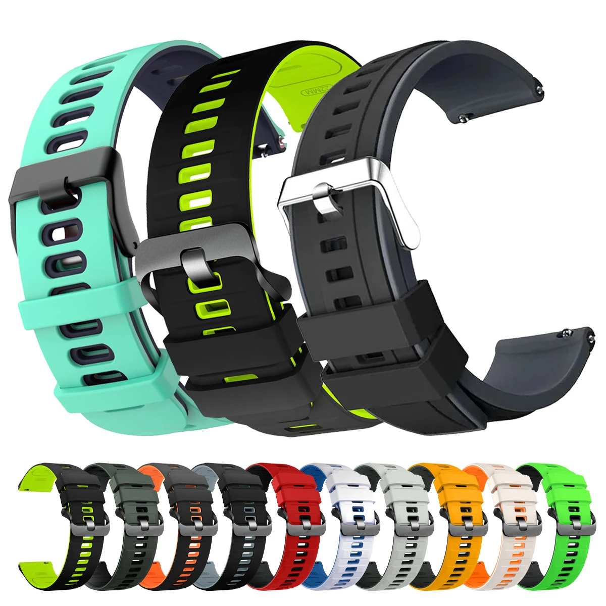 Correa de silicona de 22mm para reloj inteligente Fossil GEN 6 5 5E 44mm/Fossil GEN 5 LTE 45mm/Gen 5 Carlyle, pulsera para Garmin Venu 4 3