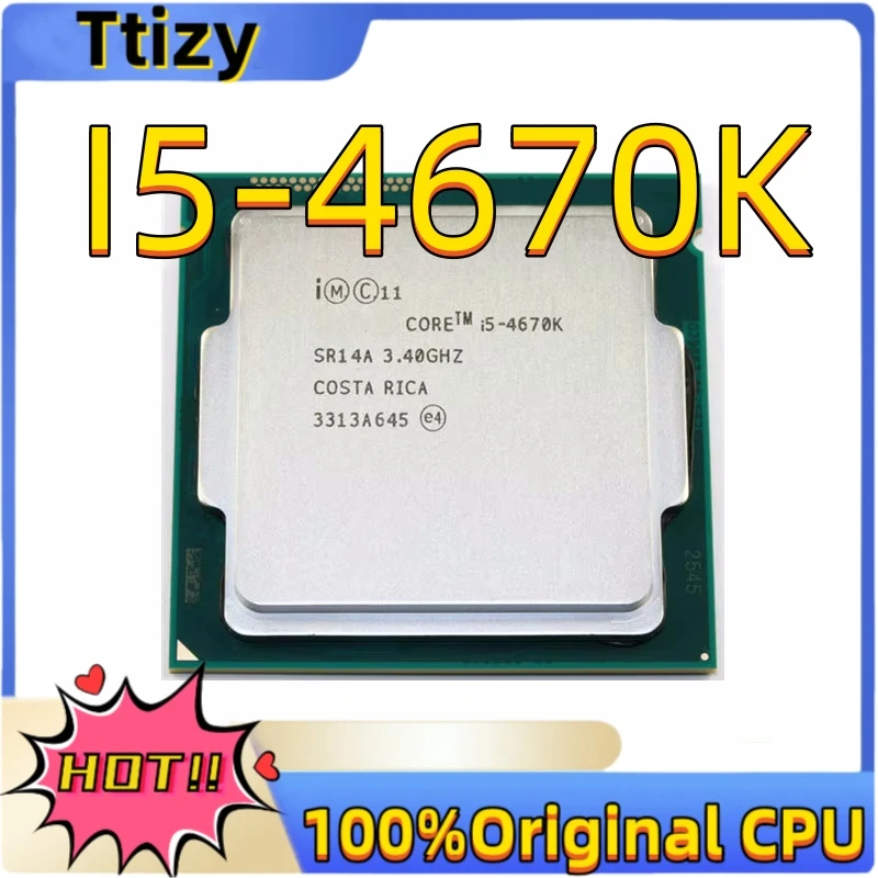 Core i5 4670K 3.4GHz 6MB Socket LGA 1150 Quad-Core CPU Processor SR14A