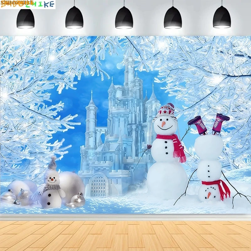 

Christmas Day New Year Party Photography Backdrops Prop Window Living Room Interior Xmas Tree Snow Theme Photo Background AX-10