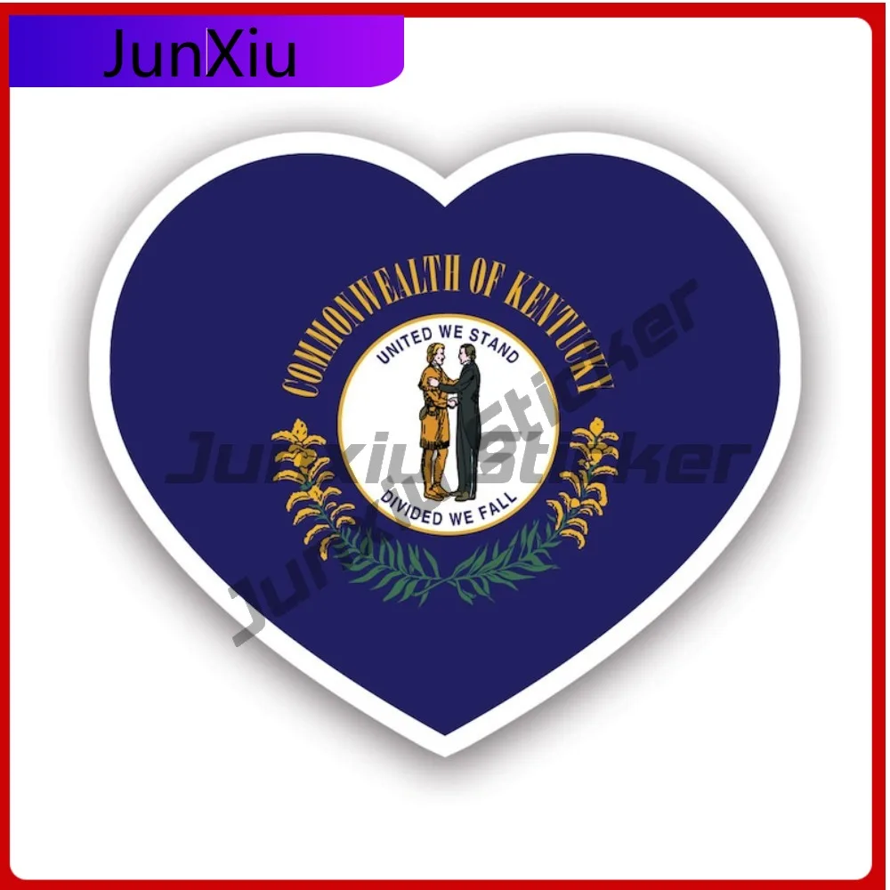 

Kentucky Heart Sticker Creative Decals Uv Protected Ky Love Hearts Pride Raised Born Local Native Auto Decor Car Sticker Vinyl