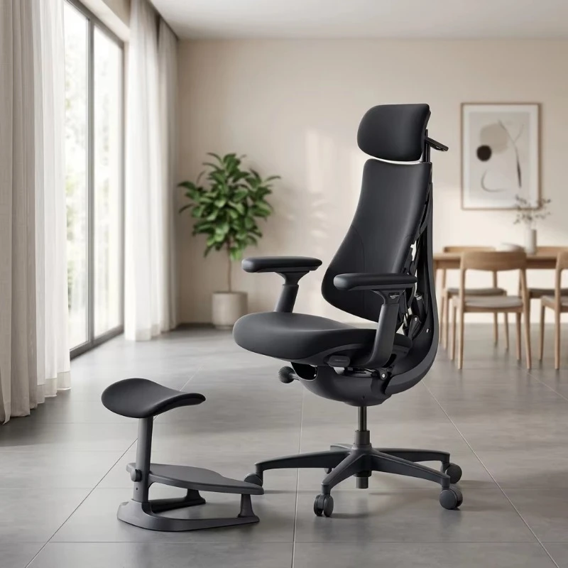 Breathable mesh Ergonomic folding swivel office chair Adjustable waist support Foot pedal