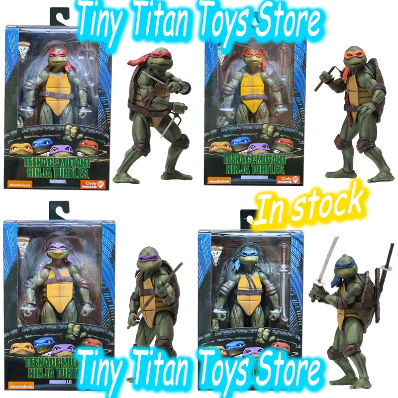 Figuras de Acción de las Tortugas Ninja Mutantes Adolescentes de 1990, Leonardo, Raphael, Michelangelo, Donatello, Edición Limitada, Modelo Articulado, Regalo
