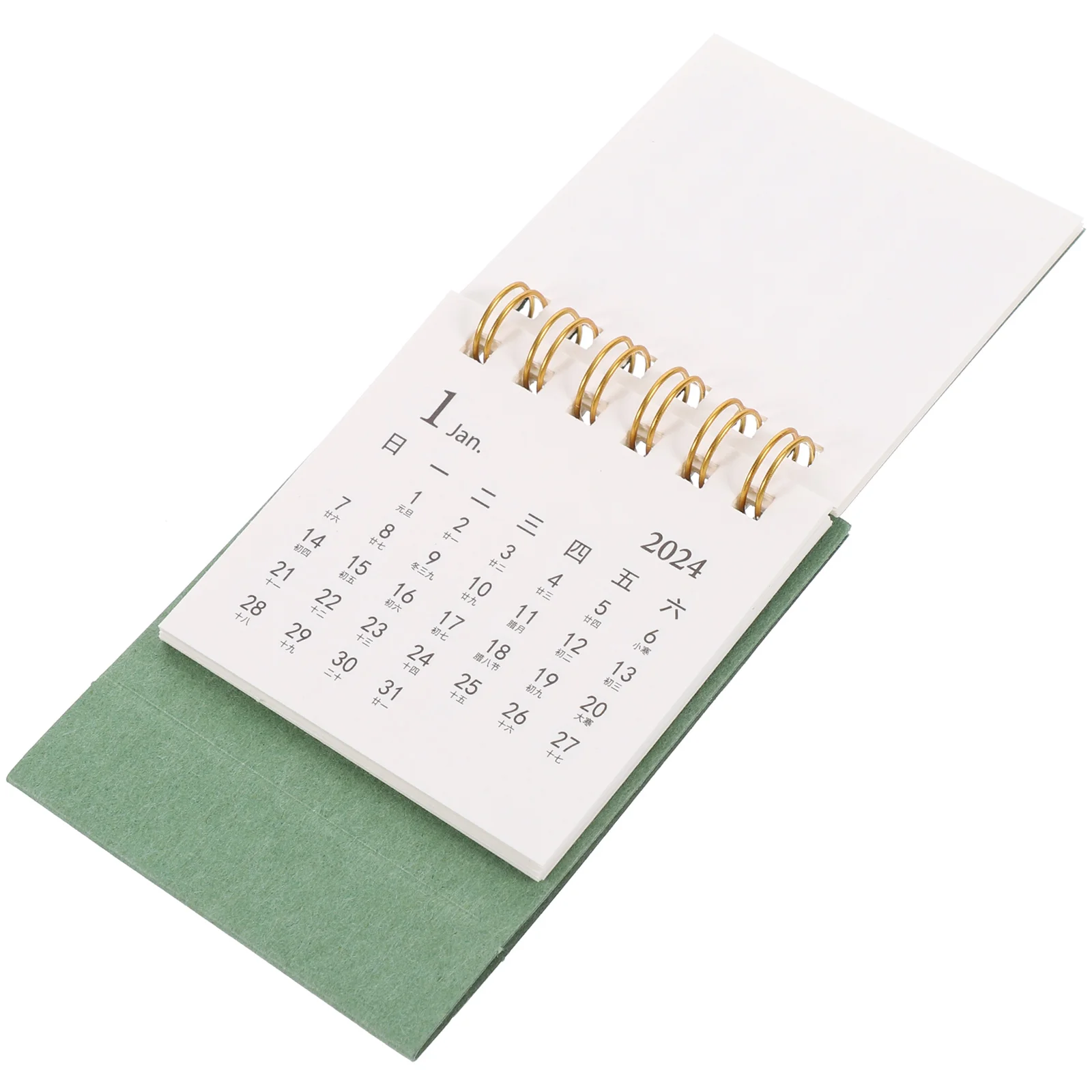 

Coil Calendar 2024 Desktop Small Freestanding Monthly Decorative Office Planner Simple Paper Schedule Tracker Home Dorm Decor