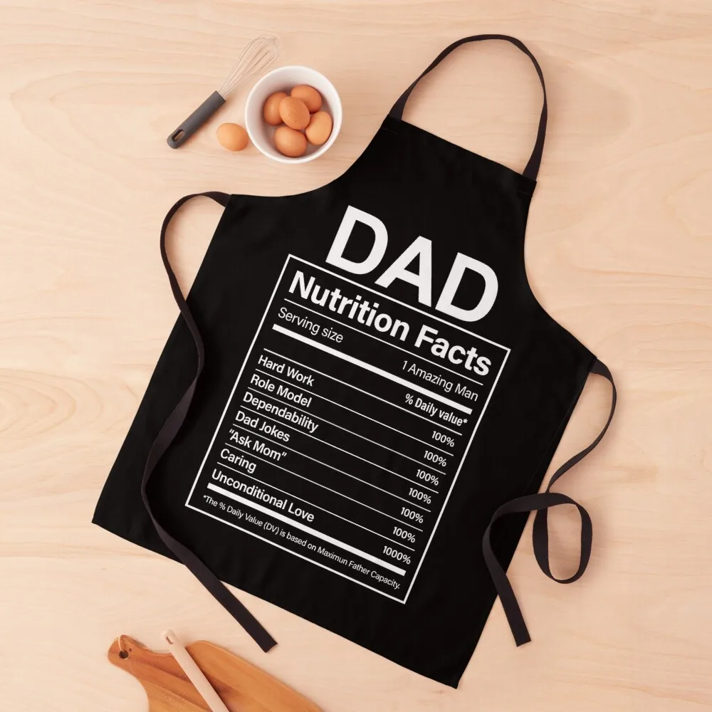 

Funny Father's Day Gift Dad Nutrition Facts Apron Woman Kitchen Chef Uniform For Men japanese woman for home useful pieces Apron
