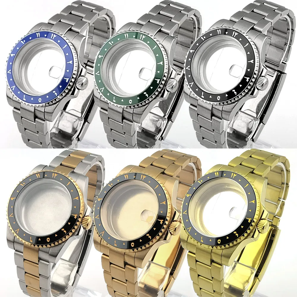 405mm-mechanical-watch-case-fit-nh35-nh36-movement-sapphire-lens-black-blue-green-arabic-numerals-watch-box-parts-accessories-b