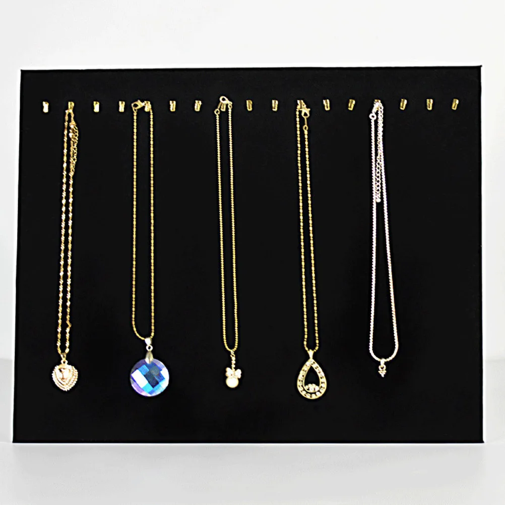 

17 Hook Necklace Display Stand Black Organizer Jewelry Holder Bracelet Rack for Craft Fair Display Jewelry Board