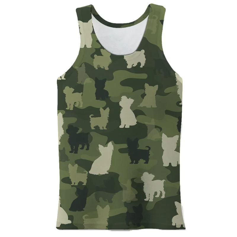 Fashion 3d Print Camouflage Tank Top For Men Kids Summer Vest Casual Sleeveless Cool O-neck Oversized Tees Tops Male Clothes