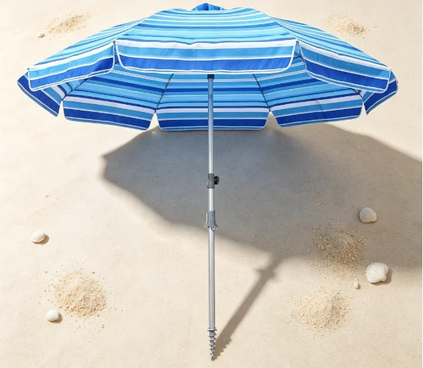 Wholesale Modern Polyester Portable Outdoor Sun Umbrella with UV Protection Beach Tilt