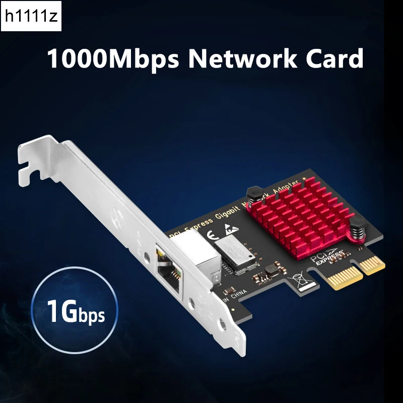 1Gb PCIE Network Card PCI Experss X1 to Single Port RJ45 Network Cards Adapter 10/100/1000Mbps RTL8111H Chip LAN NIC for Desktop