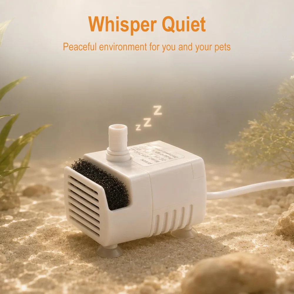USB-Wasserpumpe DC 5V Tauchbare Mini-Pumpe für Haustier-Trinkbrunnen, Ersatzpumpe für Katzentränke mit LED-Licht und automatischer Abschaltung – Detail 7