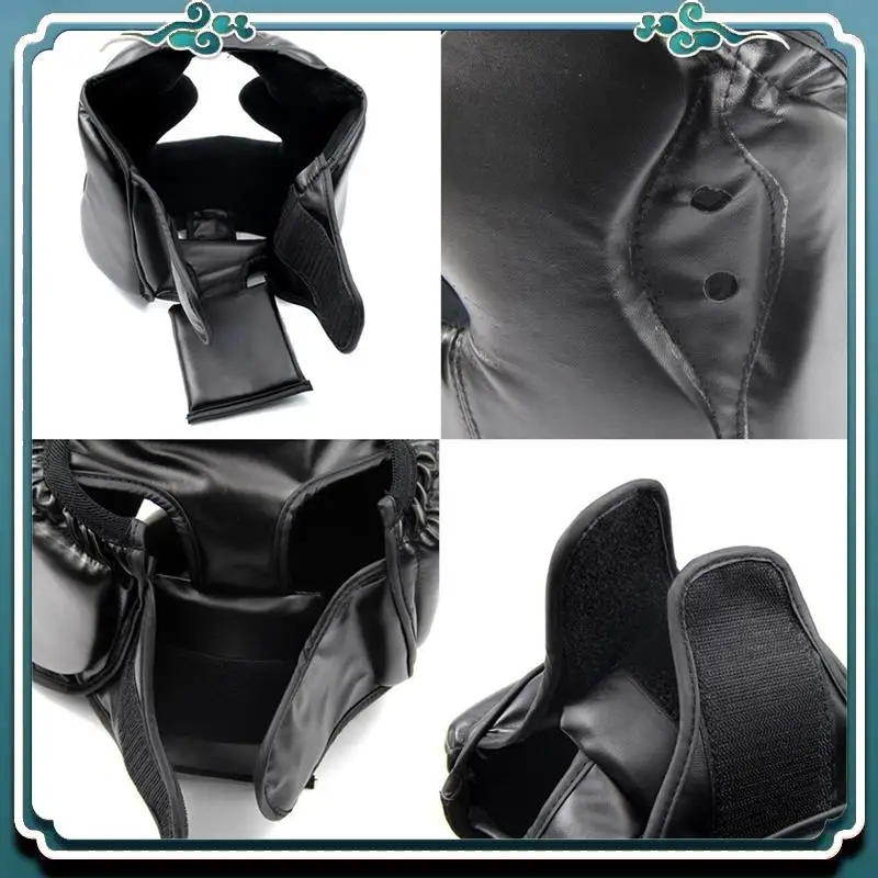 

Reliable 3X Black Good Headgear Head Guard Training Helmet Kick Boxing Protection Gear