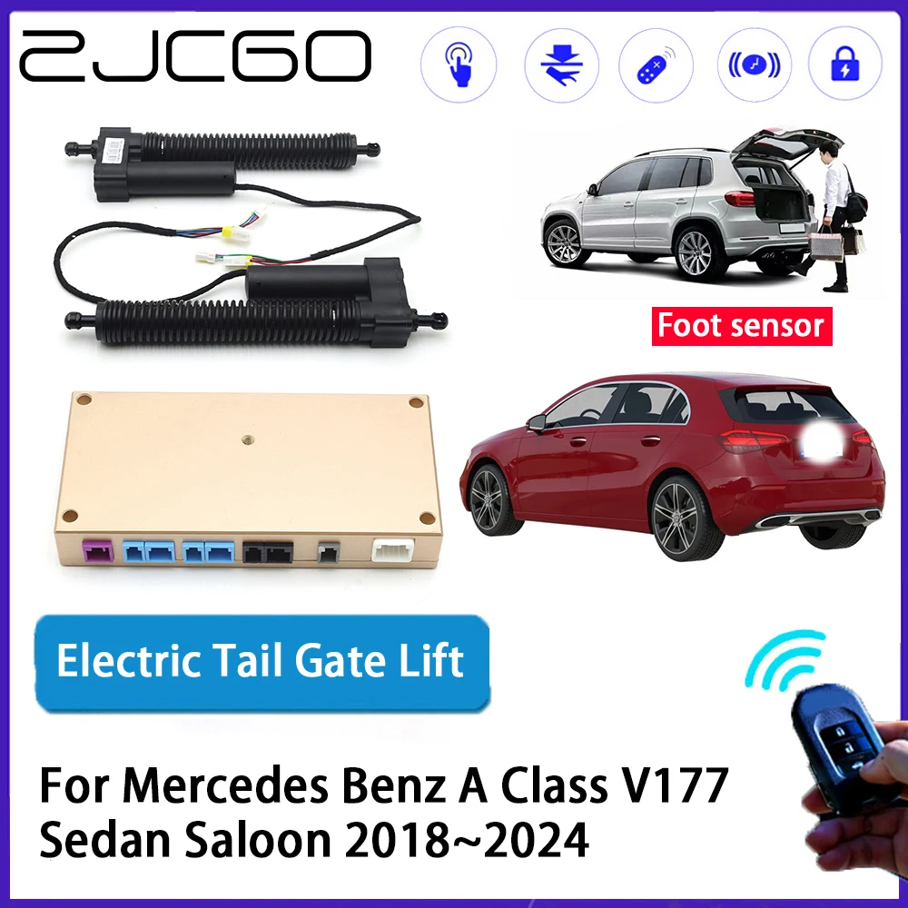 ZJCGO Auto Trunk intelligent Electric Tail Gate Lift Automatic Tailgate for Mercedes Benz A Class V177 Sedan Saloon 2018~2024