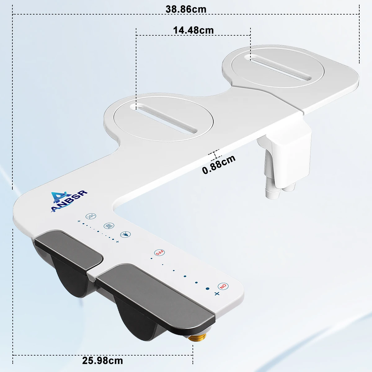 Imagem -04 - Anbsr Novidades Arrival Ultra-fino Bidé Fixação Auto-limpeza Fácil Instalação