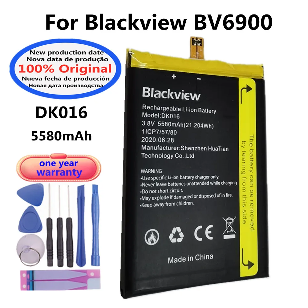 

High Quality 5580mAh 100% Original Battery For Blackview BV6900 DK016 Battery Batteria Fast Shipping + Tracking Number + Tools