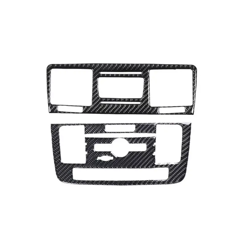 LHD سيارة مركزي تنفيس الهواء منفذ غطاء إطاري الكسوة لينة ألياف الكربون الداخلية اكسسوارات لمرسيدس بنز G الفئة W463 2013-2018 #3