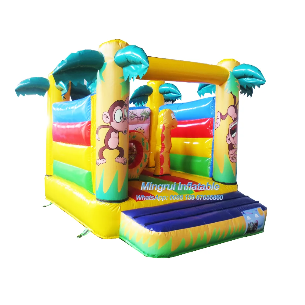 

Inflatable Bouncer House for Kids, Forest Monkey, Snake, Coconut Tree, Tree, Good Quality, 4x3m, 13x10ft