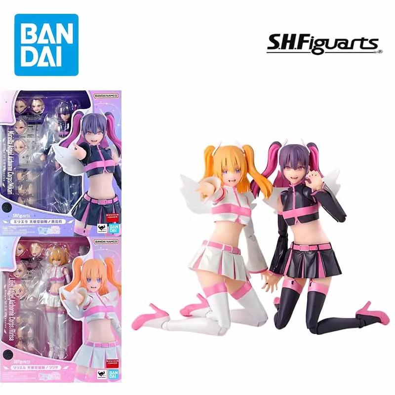 

BANDAI Original SHF Miriella Angel Airborne Corps/Mikari Liliel Angel Airborne Corps/Ririsa Anime Action Figure Assembly Model
