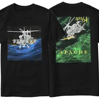 AH-64 Apache Attack Helicopter Hellfire Missile T-shirt. New 100% Cotton Short Sleeve O-Neck T Shirt Casual Mens Top