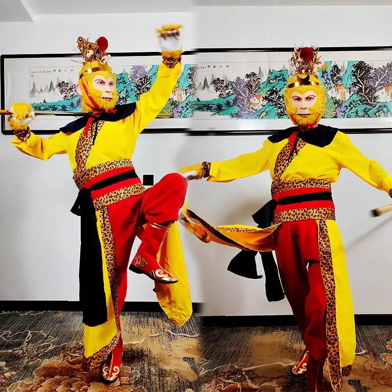 

Yellow Monkey King Sun Wukong Cosplay Suit For Men Carnival Festival Cosplay Great Sage Equal To Heaven (Not include Stick)