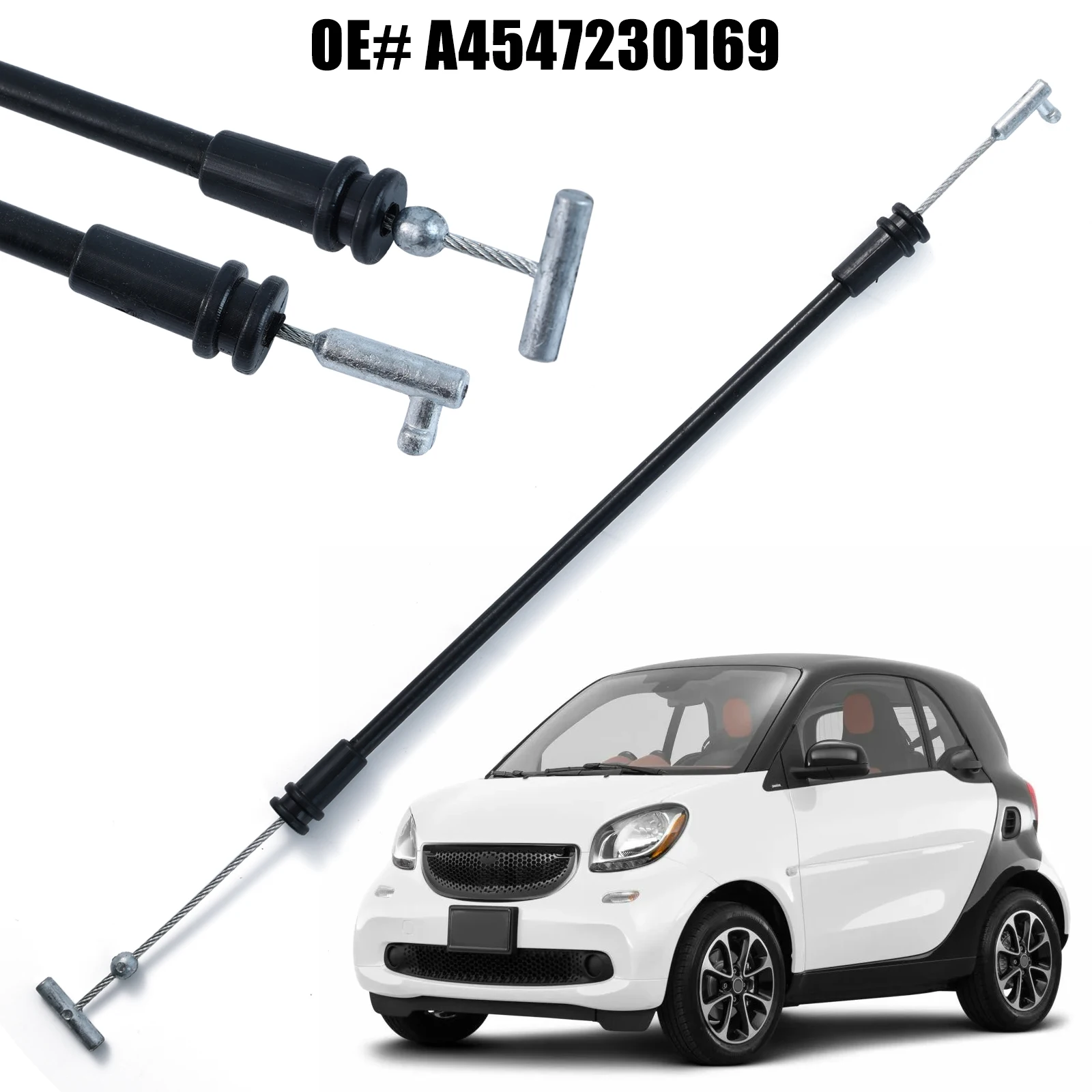 Front Left or Right Car Exterior Door Handle Lock Cable For Smart Forfour 2004 2005 2006 4547230169 A4547230169 Wire Hardware