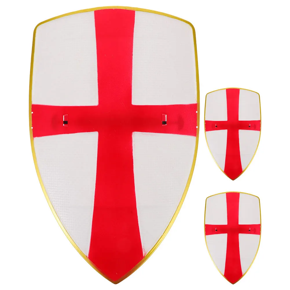

3Pcs Medieval Knight Shield for Cosplay Role Play Stage Parties Pretend Play Costume Props Medieval Shield