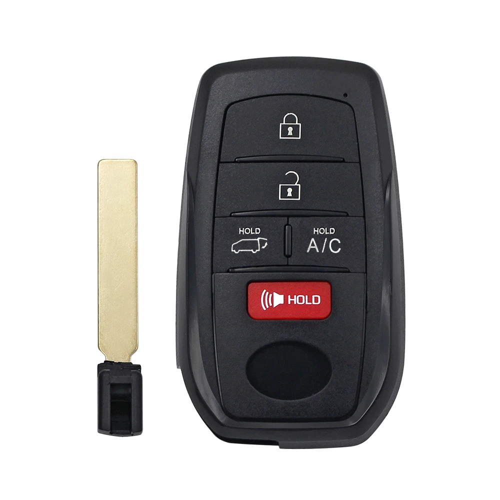 Ecusells 3/4/5/6 Buttons Remote Key Shell Case Cover Fob dla TOYOTA Sienna Tundra Crown Venza Tacoma Highlander z wkładką na klucz