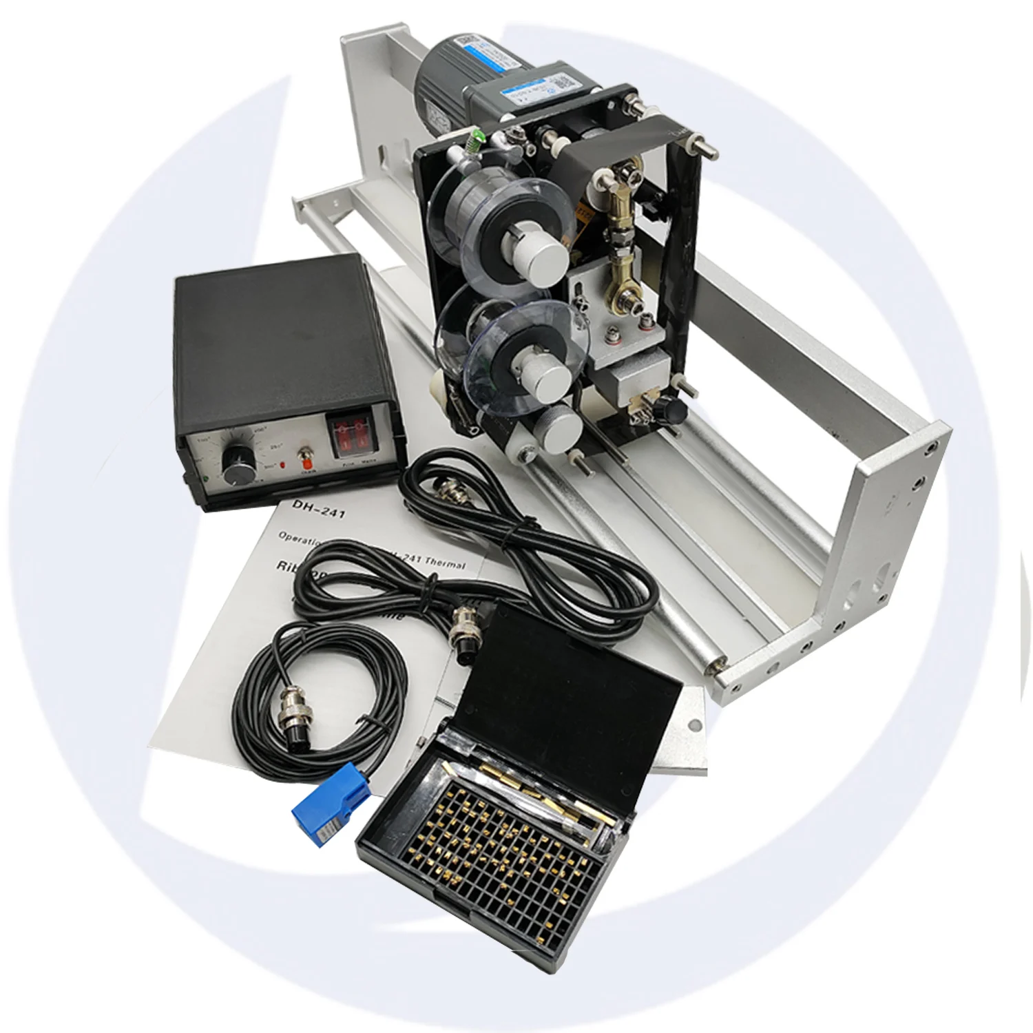 The automatic hot stamping and coding machine HP241 prints expiration dates, serial numbers, and batch numbers