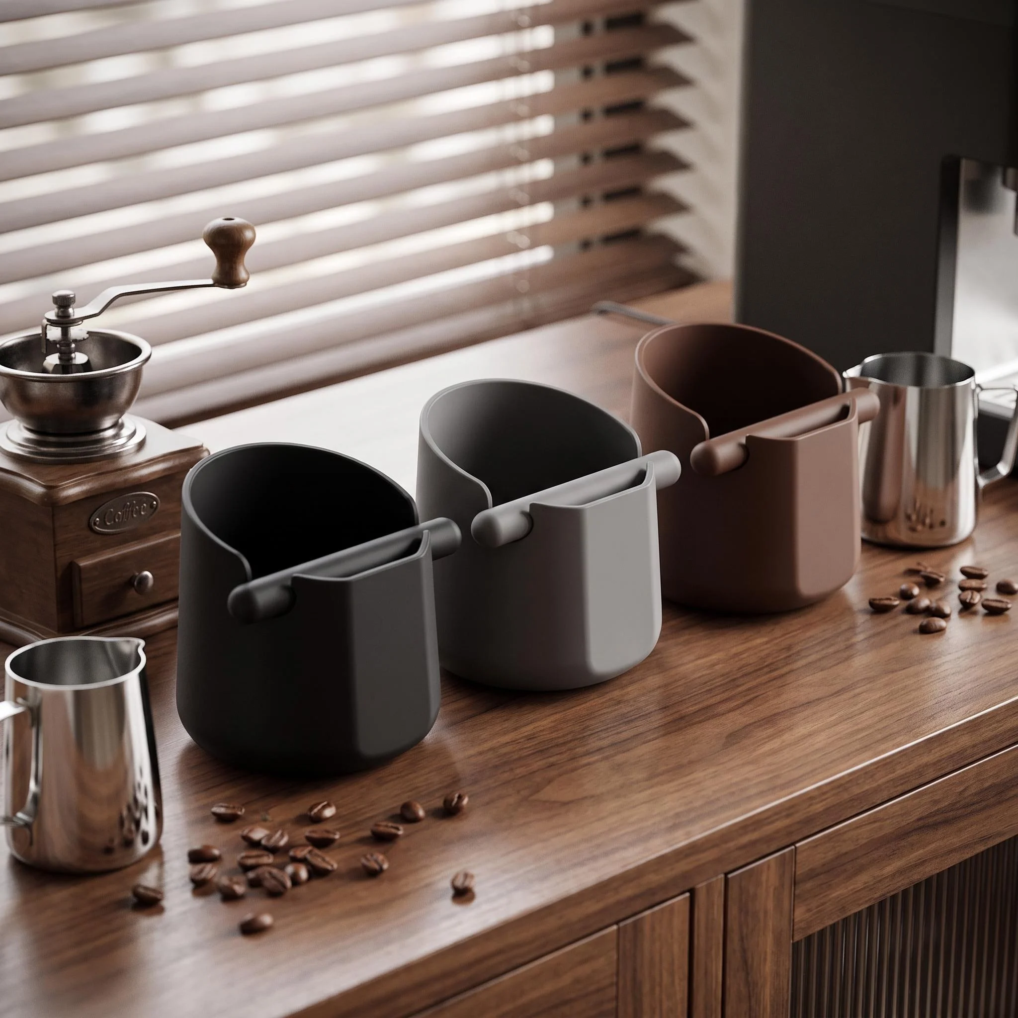 Knock Box Coffee Silicon Drawer For Ninja Container Storage Bin Dump Trash Box Grounds Bucket Barista Coffee Shop Accessories
