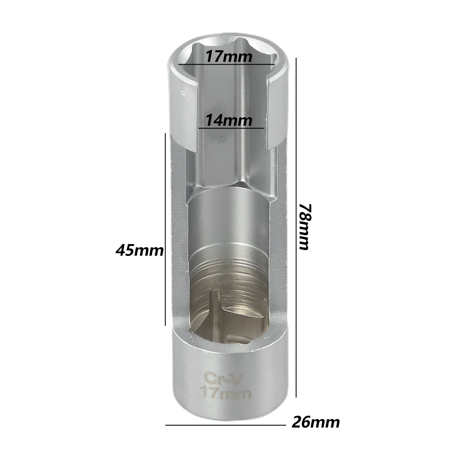 Hexagonal Remoção Manga Chave, Metal Conexão mm, Adequado para Sensor de Oxigênio, Conteúdo do Pacote, Comprimento dos Parafusos