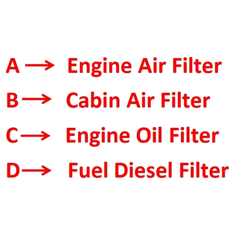 1/2/3/4pcs Filter Set for 2022 2023 GWM Great Wall Power GWM Poer CANNON Ute Air Filter&Oil Filter&Cabin Filter&Diesel Filter