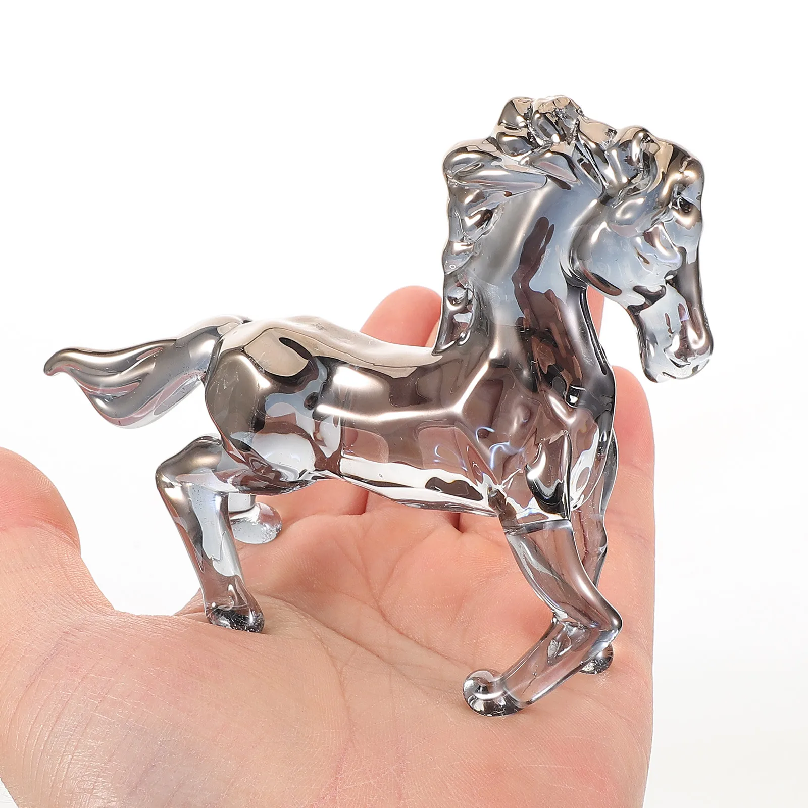 

Crystal Horse Decoration Carved Elegant Clear Crystal Charming Horse Ornament Home Office Desktop Table Centerpiece