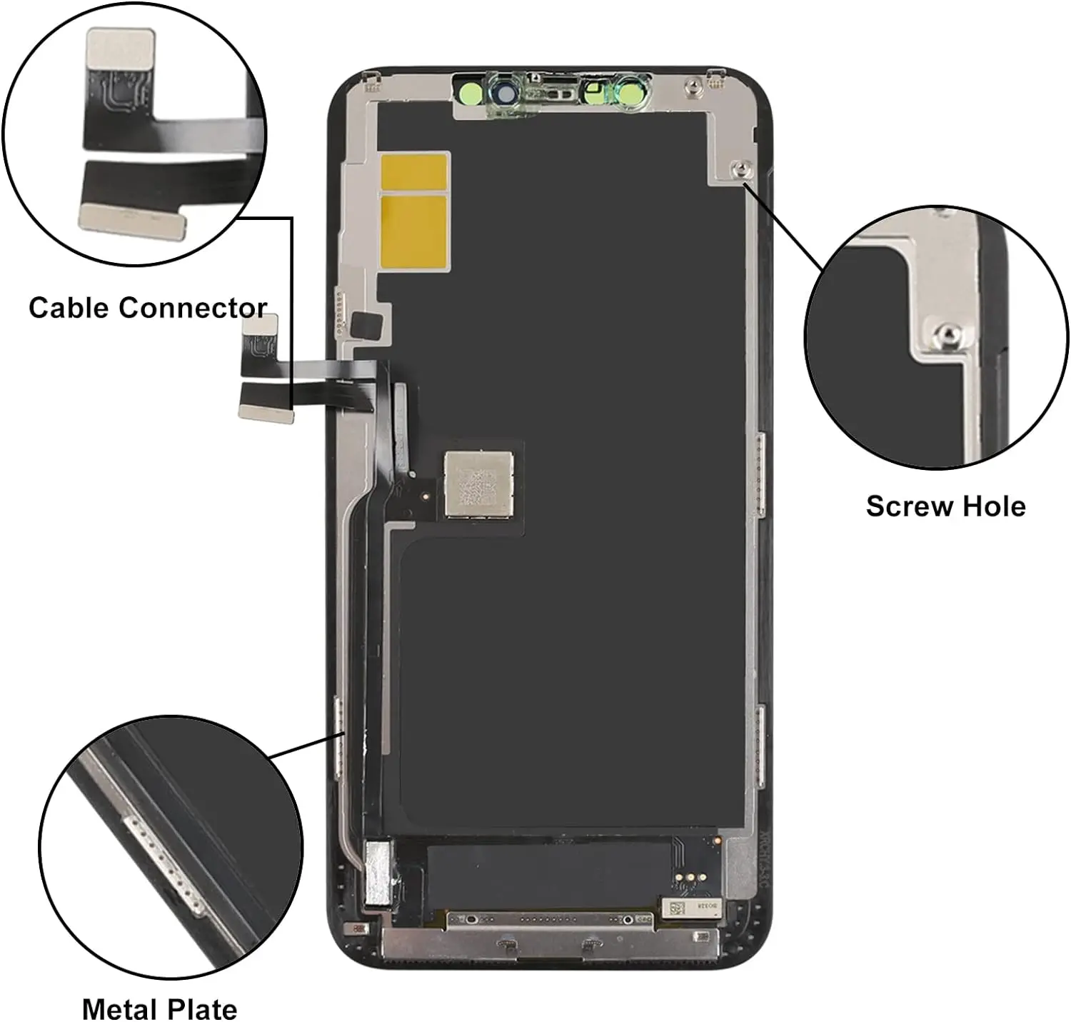 Tested Oled for iPhone 11 PRO MAX Oled LCD Screen Replacement 6.5 Inch Display 3D Touch Frame Assembly Digitizer with Repair Kit