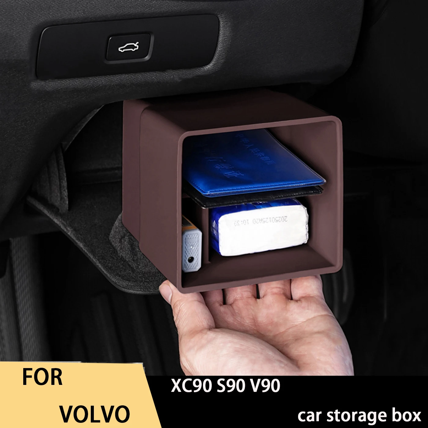 

Ящик для хранения вещей в автомобиле Volvo 15-26 XC90 S90 V90, основной нижний отсек для хранения.