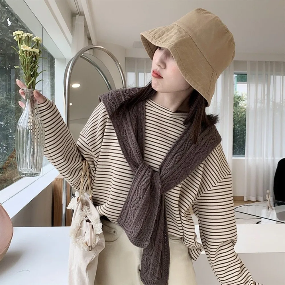 

Korean Style Knitted Shawl Solid Color Knitted Texture Air Conditioning Shawl Versatile Design Warm Shoulder Wrap