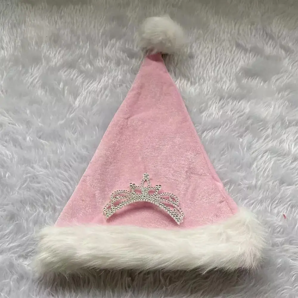 With Long Hairy Crown Christmas Hat Soft Large Over-Sized Thicken Xmas Hat Christmas Xmas Party Supplies Plush Winter Cap Adults