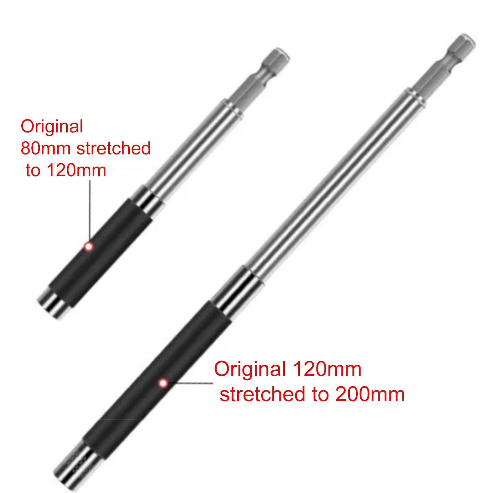 Supporto per punta per cacciavite magnetico adattatore esagonale telescopico asta di prolunga per trapano a sgancio rapido barra Batch vite per dado mandrino impilabile