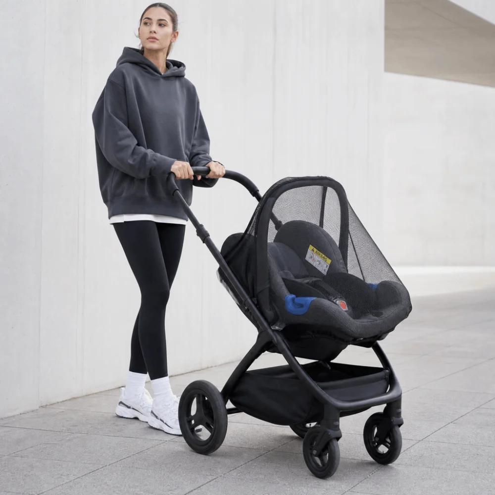 

Polyester Baby Basket Shield Anti-insect Breathable Stroller Mesh Cover Fine Mesh Universal Fit Insect Mesh Shield Daily Use