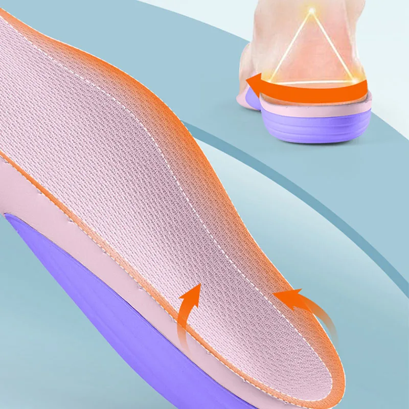 1 คู่ Plantar Fasciitis เท้าแบน Pads Shock Absorption รองเท้า Arch Support Orthopedic Insole สําหรับฟุตกีฬารองเท้า Insoles