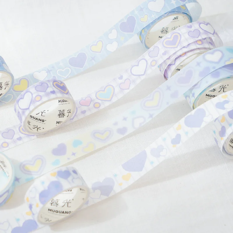 4 Styles, Each 200cm, Washi Tape. Fresh and Cute Pattern Stickers DIY Handmade Border Decoration Material Tape