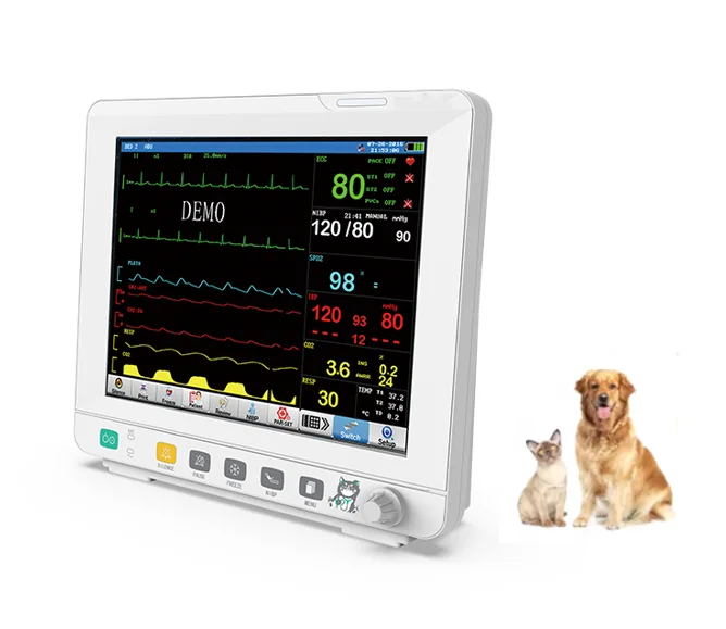 

12 inch TFT screen portable veterinary patients monitor for animal