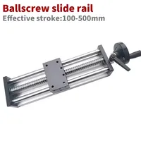 Linear Guide Manual Sliding Table 100-500MM Stroke Ballscrew SFU1204 Handwheel Double Optical Axis CNC Table Saw 3D Printer XY