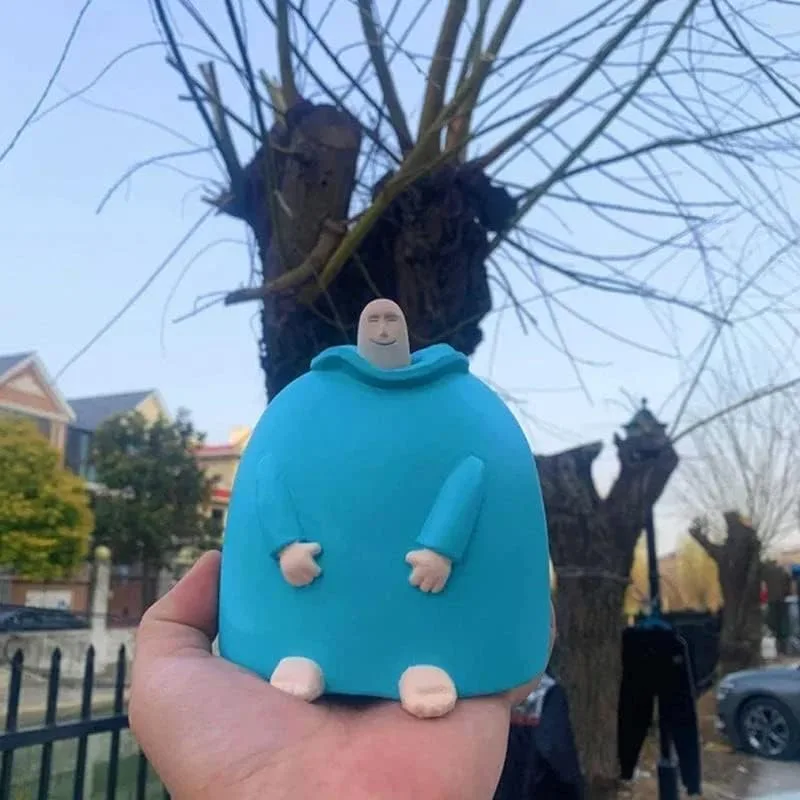 تصميم فني تجريدي إبداعي لتزيين سطح المكتب المنزلي مزحة رجل عجوز لطيف بالإصبع الأوسط